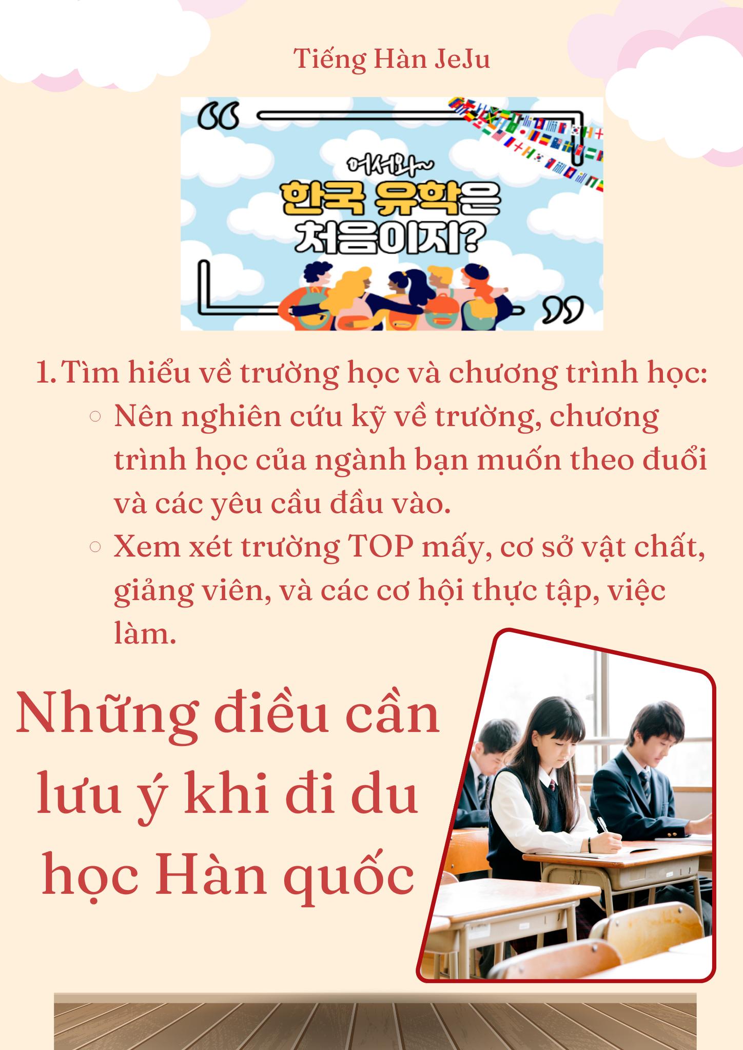 Những điều lưu ý khi đi du học Hàn quốc