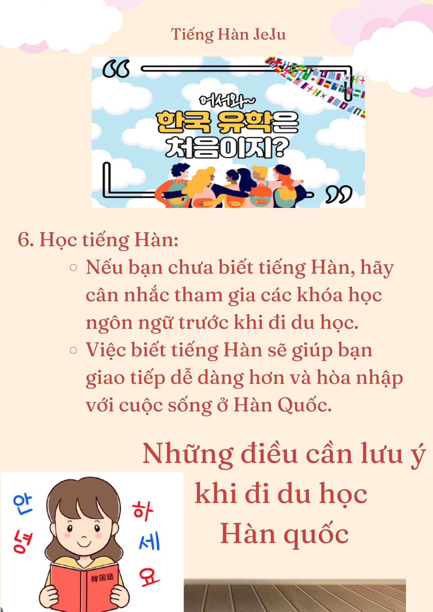 Những điều lưu ý khi đi du học Hàn quốc