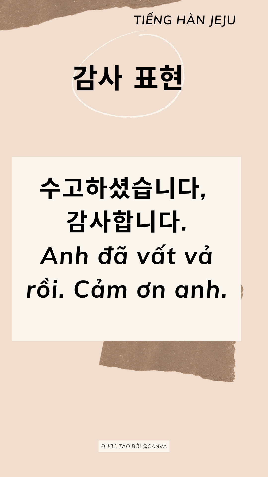 Biểu hiện cảm ơn
